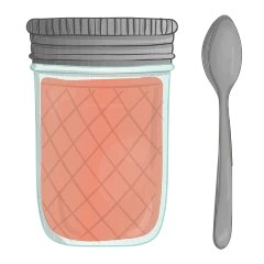 Pot avec cuillère 2